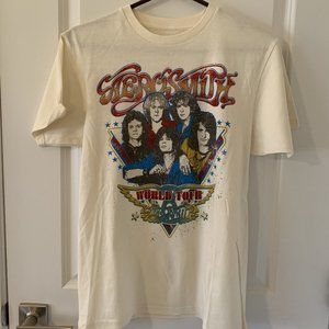 US S Aerosmith Graphic Tee Cream